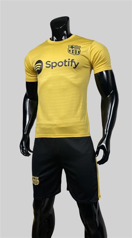 Áo Bóng Đá Barcelona Vàng Đồng Sân Khách Ngắn Tay Mùa Giải 2022-2023