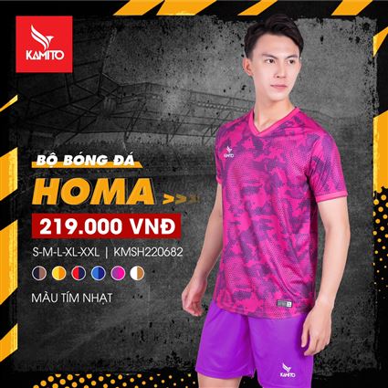Áo Bóng Đá không Logo Kamito Homa Tím