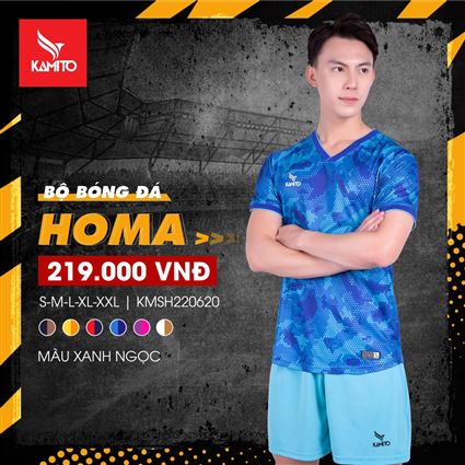 Áo Bóng Đá không Logo Kamito Homa Xanh Ngọc