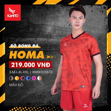Áo Bóng Đá không Logo Kamito Homa Đỏ