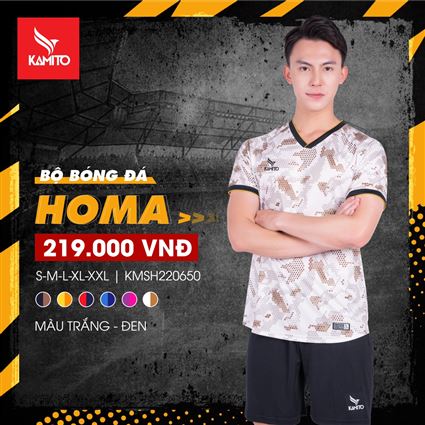 Áo Bóng Đá không Logo Kamito Homa Trắng