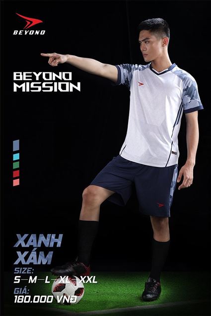 Áo Không Logo Beyono Mission Xanh Xám
