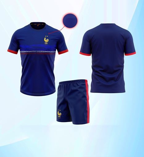 Áo Bóng Đá Đội Tuyển Pháp Pháp Tím Than Kẻ Ngang 2022-2023