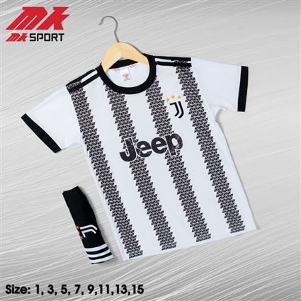 Bộ Quần Áo bóng đá trẻ em clb Juventus sân nhà 2022-2023