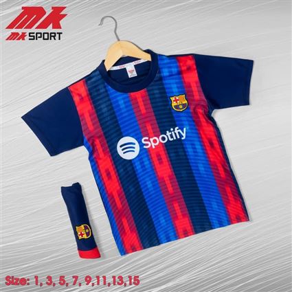 Bộ Quần Áo bóng đá trẻ em clb Barcelona sân nhà 2022-2023
