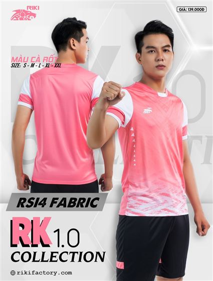 Áo Bóng Đá không Logo Riki Fabric Cà Rốt