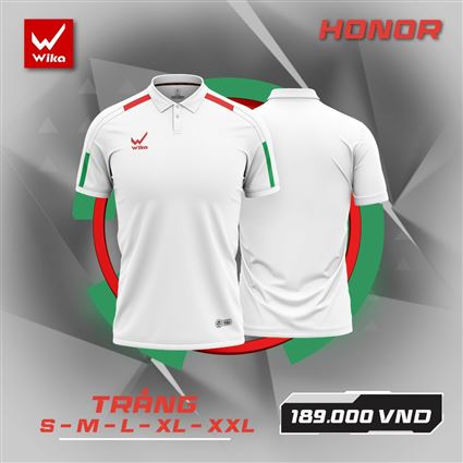 Áo Polo Wika Honor Màu Trắng