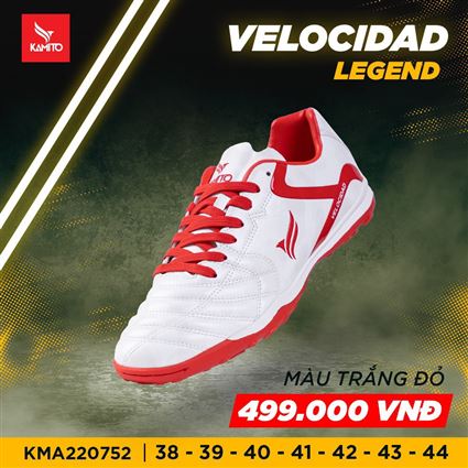 Giày Bóng Đá Kamito Velocidad Legend Trắng Đỏ
