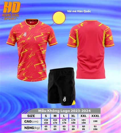 Áo Bóng Đá Không Logo HD Legends Đỏ