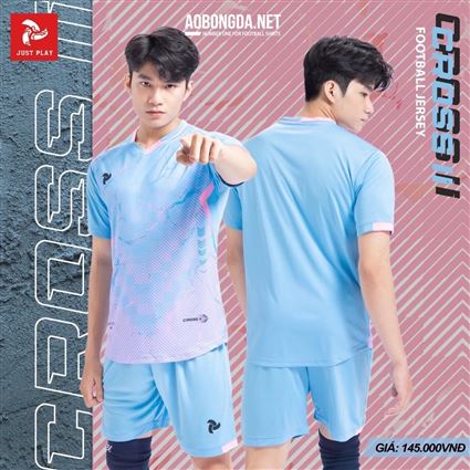 Áo Không logo Justplay Cross II Xanh Biển
