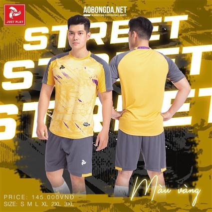 Áo Không logo Justplay Street Vàng