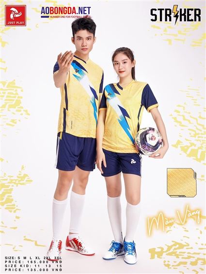 Áo Không logo Justplay Striker Vàng