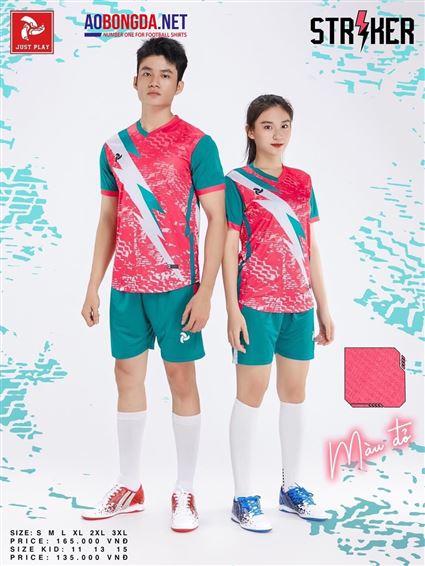 Áo Không logo Justplay Striker Đỏ