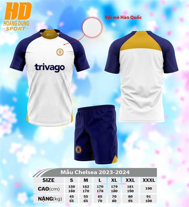 Áo Bóng Đá Câu Lạc Bộ Chelsea trắng 23-24