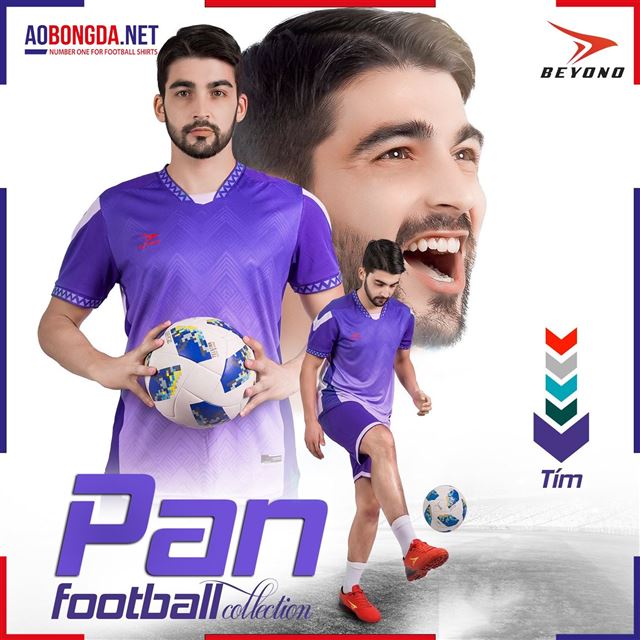 Áo Bóng Đá Không Logo Beyono Pan Tím
