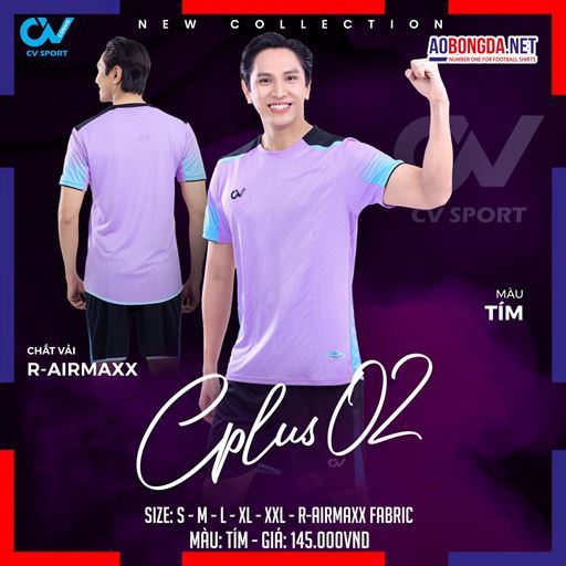 Áo Bóng Đá Không Logo CV C Plus 02 Tím