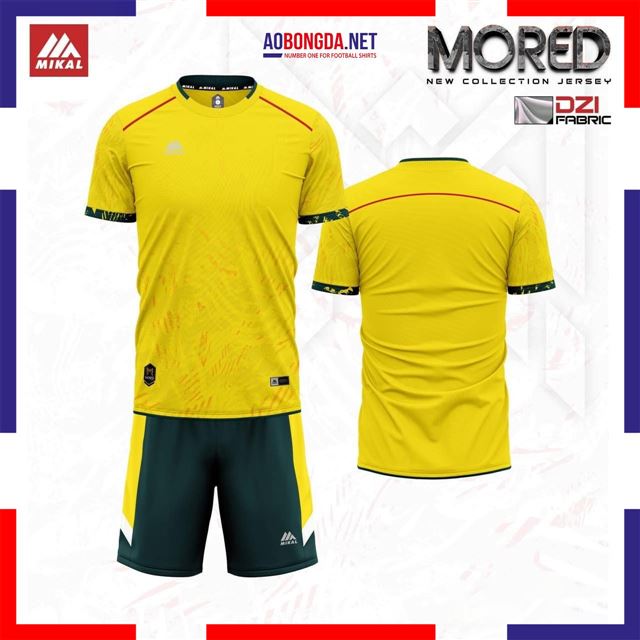 Áo Bóng Đá Không Logo Mikal Mored Vàng