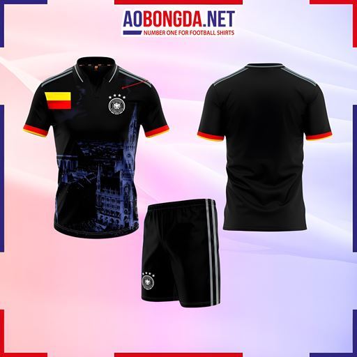 Áo Bóng Đá Đội Tuyển Đức Đen Fantasy Euro 2024-2025