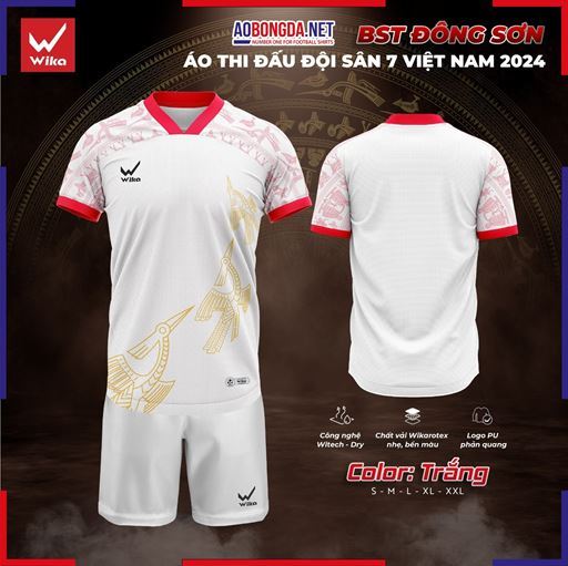 Áo Bóng Đá Wika S7 Việt Nam Trắng