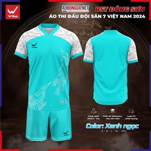 Áo Bóng Đá Wika S7 Việt Nam 2023 Xanh Ngọc
