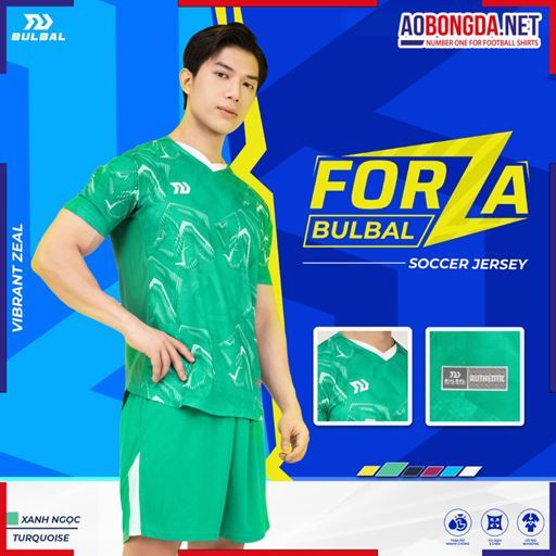 Áo Bóng Đá Không Logo Bulbal Forza Xanh Két