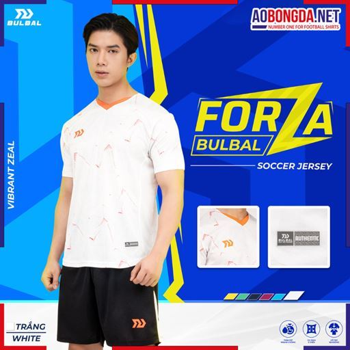 Áo Bóng Đá Không Logo Bulbal Forza Trắng  