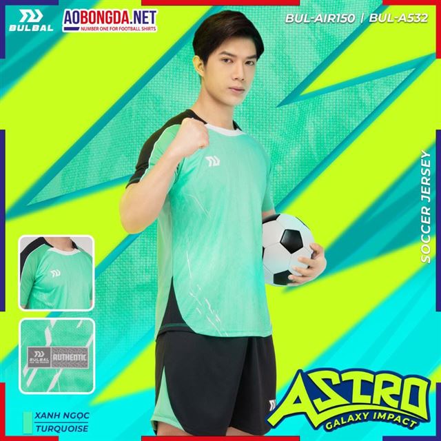 Áo Bóng Đá Không Logo Bulbal Astro Xanh Ngọc