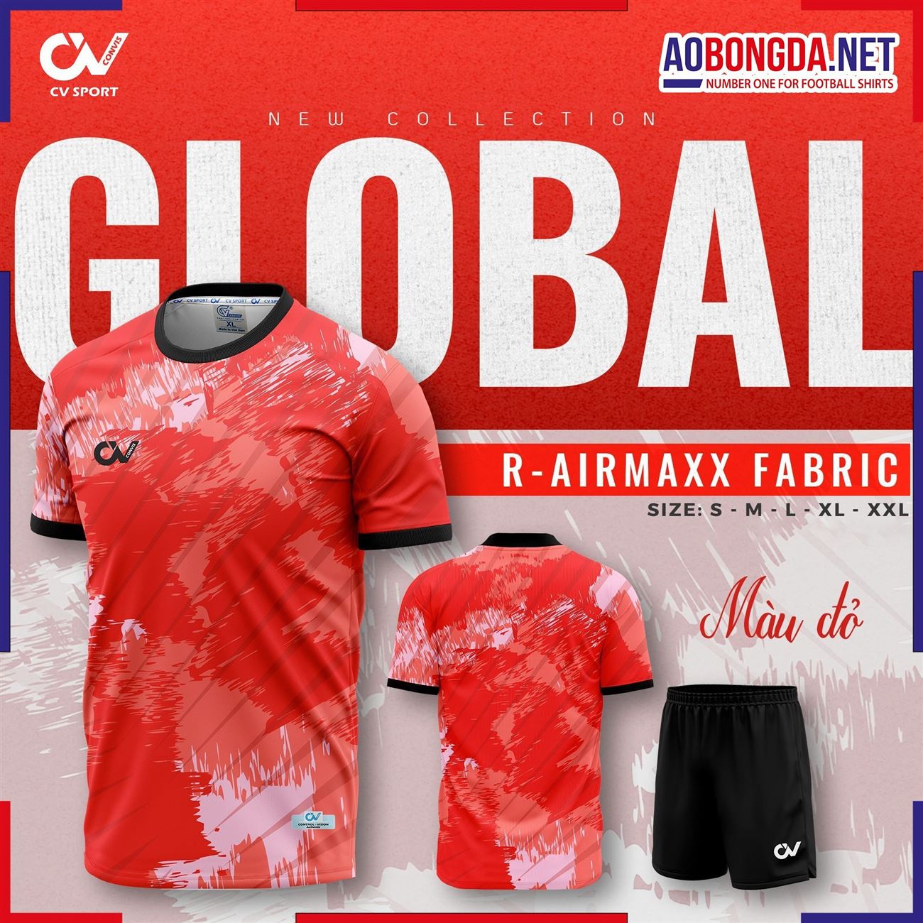 Áo Bóng Đá CV Global (C02) Mới Nhất | Quần Áo Bóng Đá Không Logo In ...