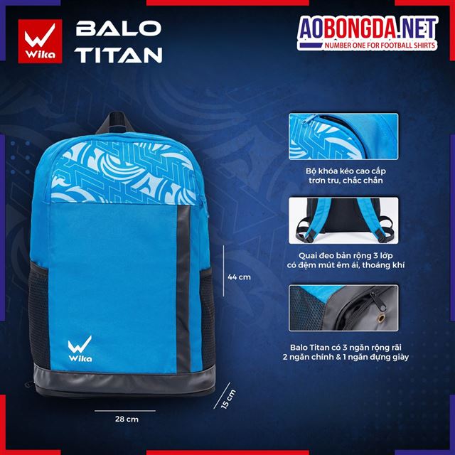 Balo Wika Titan Xanh Dương