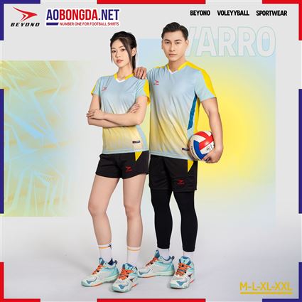 Áo Bóng Chuyền Beyono Varro Xanh Vàng Nữ