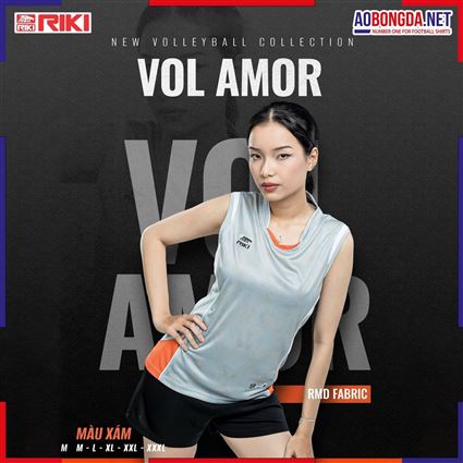 Áo Bóng Chuyền Riki Vol Amor Xám Nữ