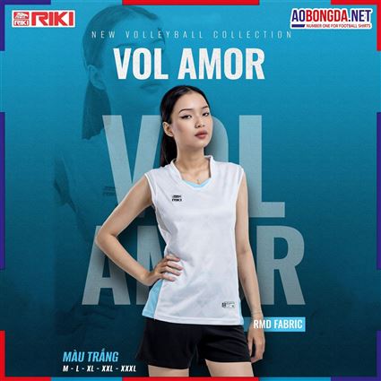 Áo Bóng Chuyền Riki Vol Amor Trắng Nữ