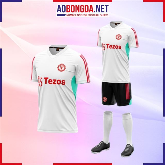 Áo Bóng Đá Câu Lạc Bộ Manchester United Trắng Tập 23-24