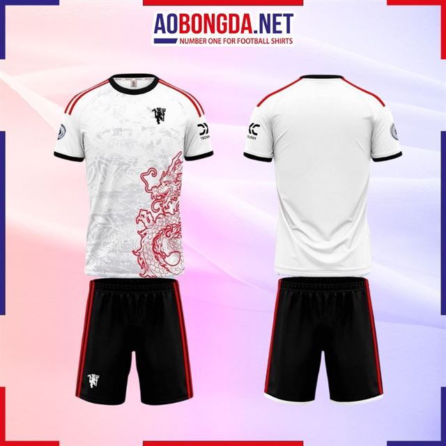 Áo Bóng Đá Câu Lạc Bộ Manchester United Trắng Rồng 2023 - 2024