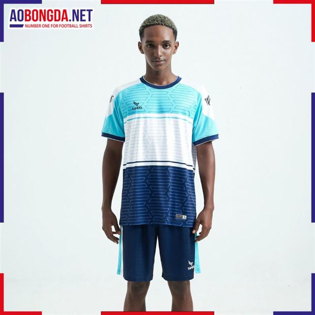 Áo Bóng Đá Không Logo Kamito Prematch 02 Xanh Ngọc