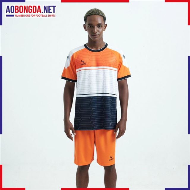 Áo Bóng Đá Không Logo Kamito Prematch 02 Cam