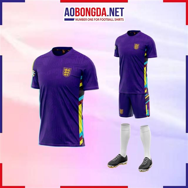 Áo Bóng Đá Đội Tuyển Anh Tím Euro 2024-2025