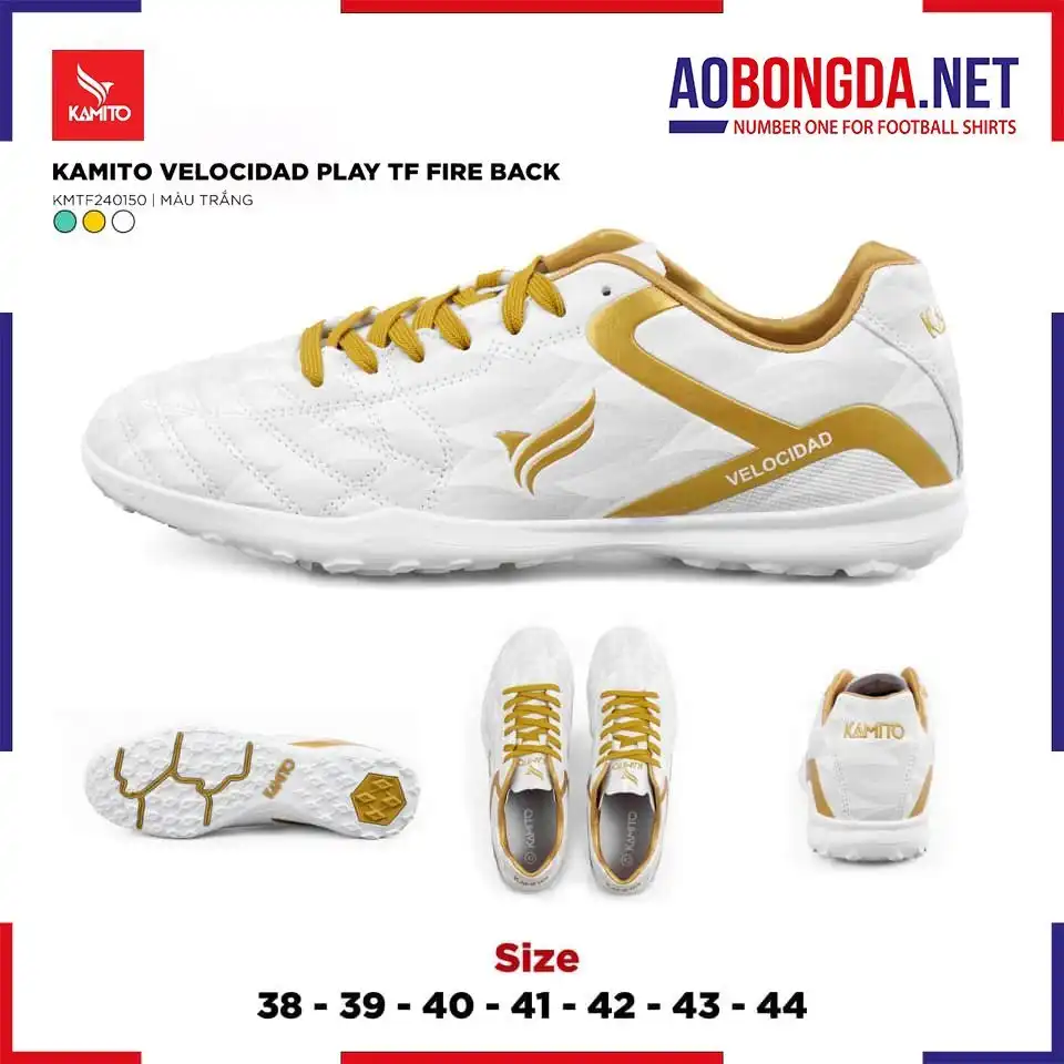 Giày Bóng Đá Kamito Velocidad Play TF Fireback Trắng