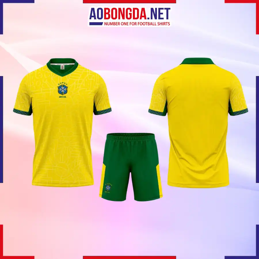 Áo Bóng Đá Đội Tuyển Brazil Vàng 2024 - 2025