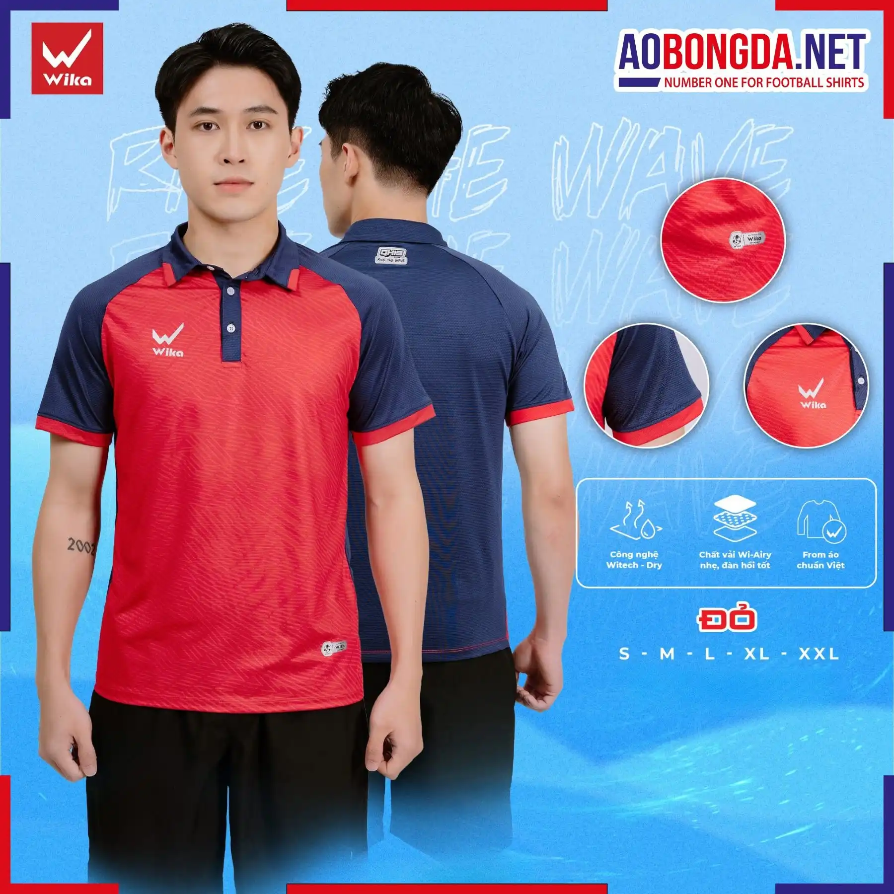 Áo Polo Wika QH19 Z-Vol Màu Đỏ