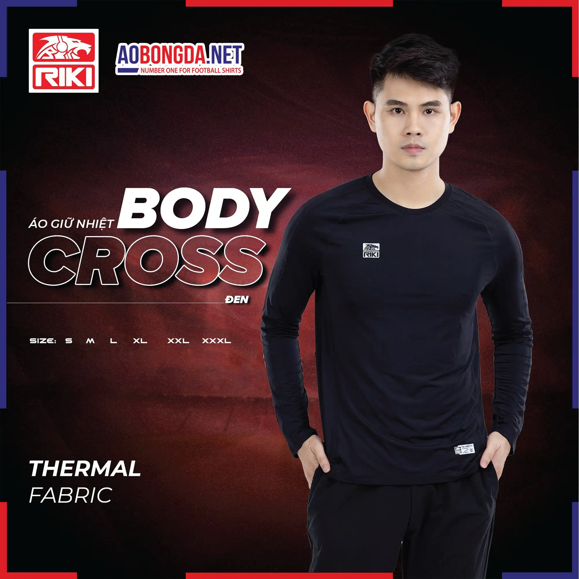 Áo Body Riki Cross Đen