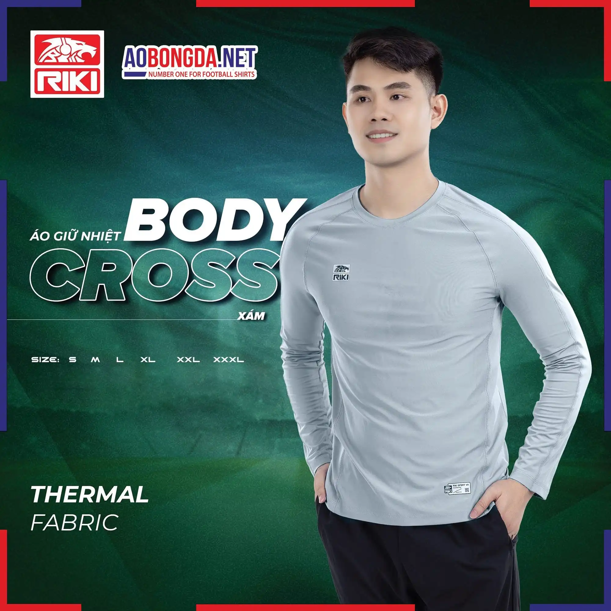 Áo Body Riki Cross Xám