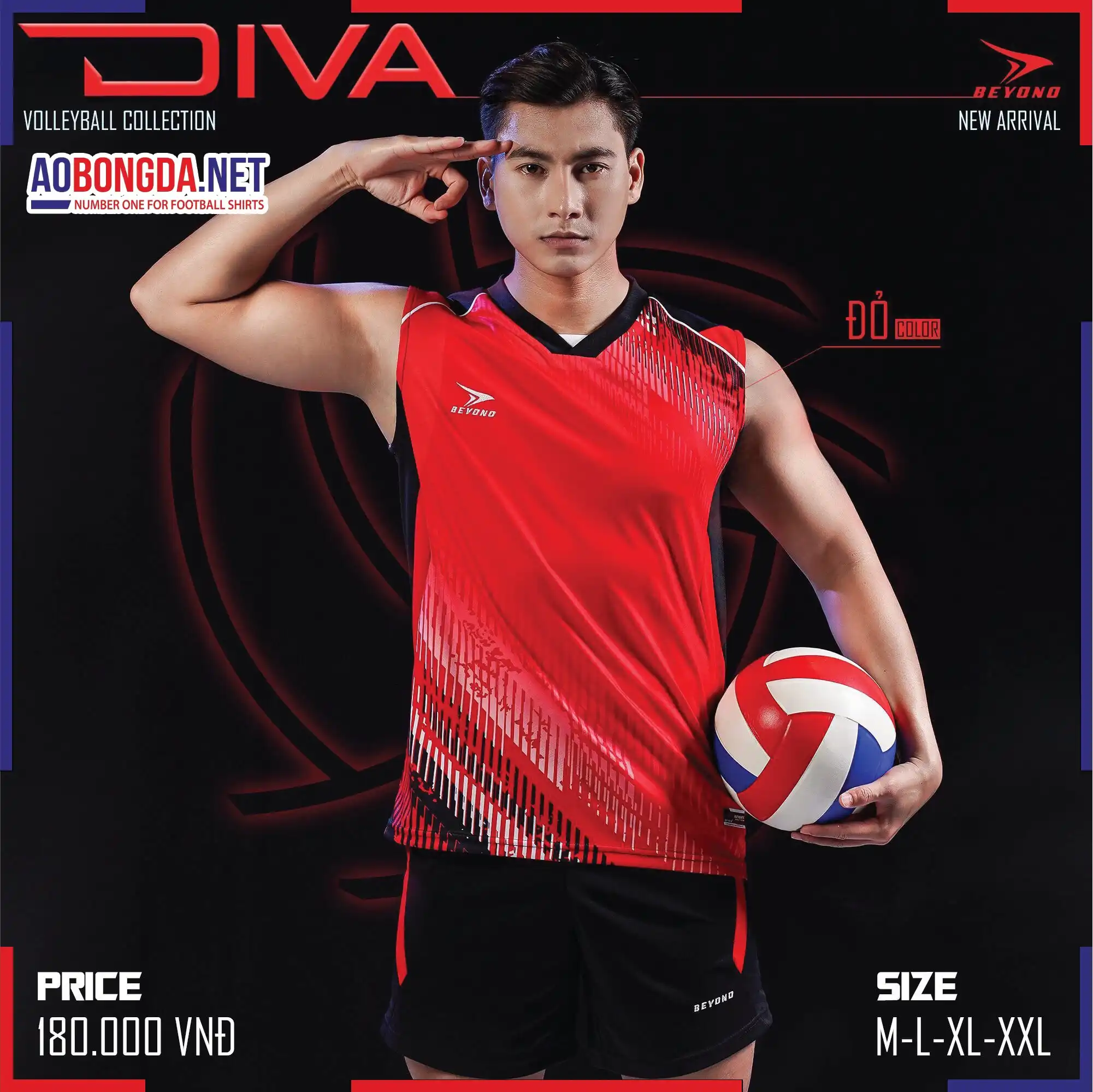 Áo Bóng Chuyền Beyono Diva Đỏ