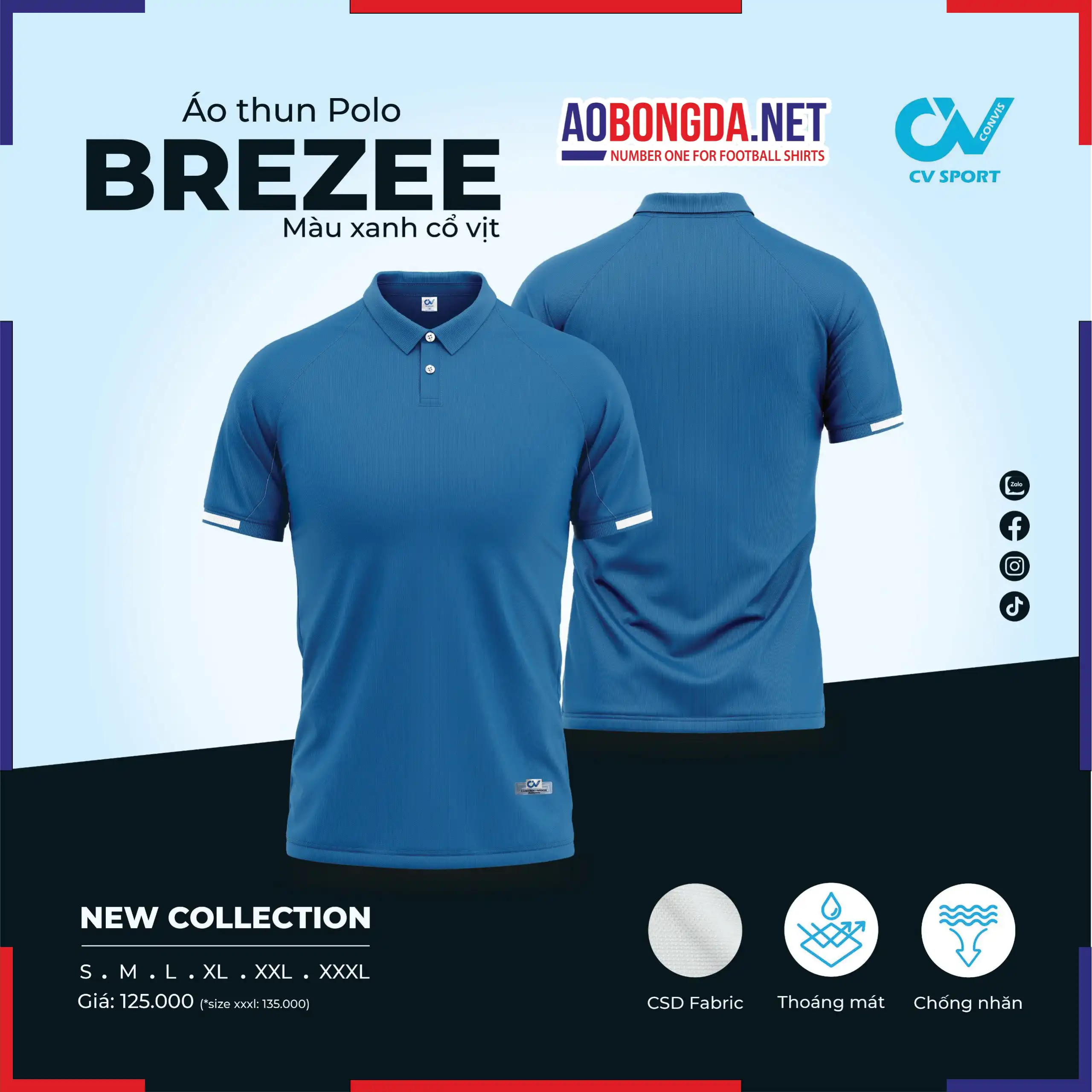 Áo Polo CV Breeze Cổ Vịt