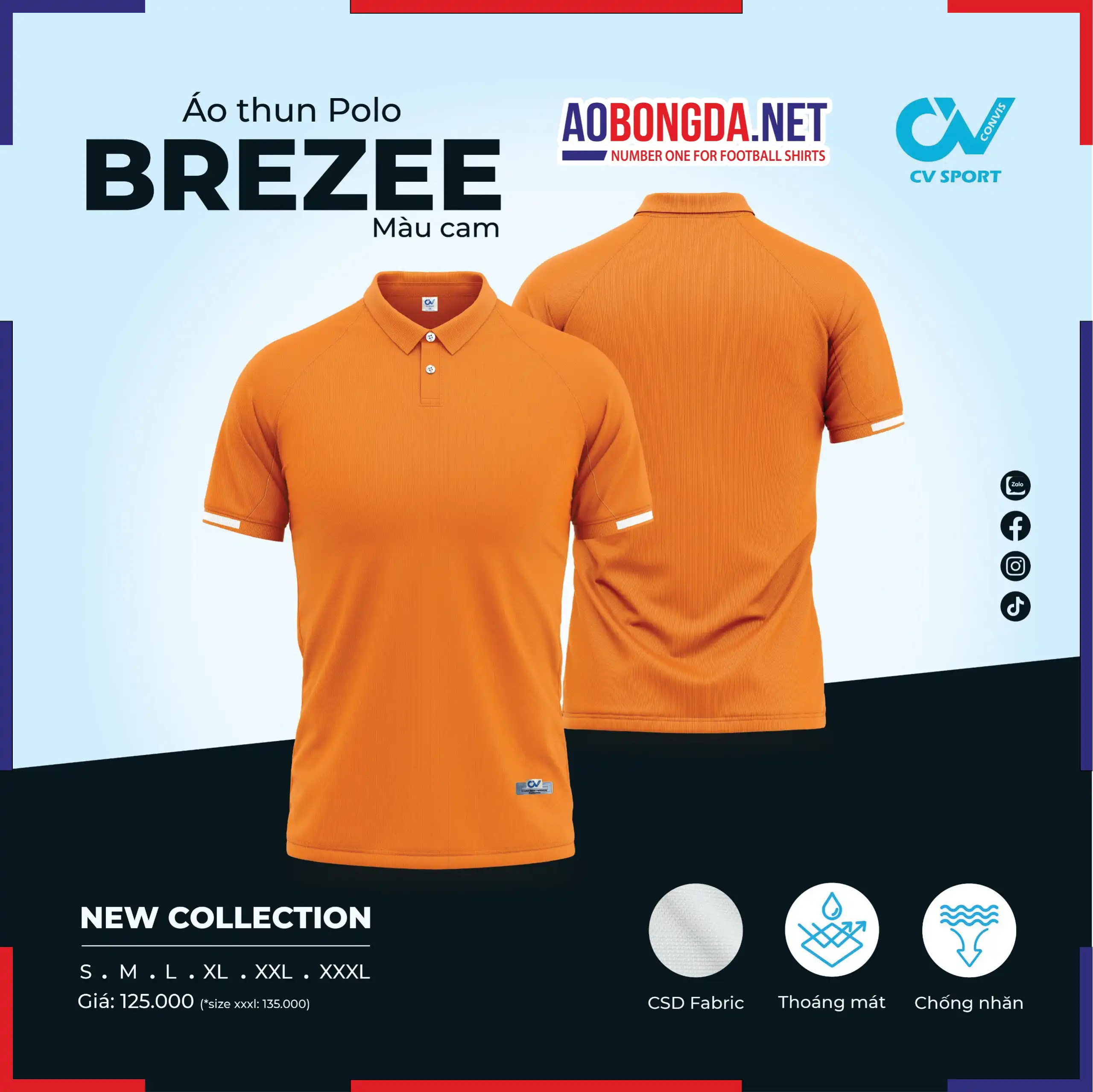 Áo Polo CV Breeze Cam