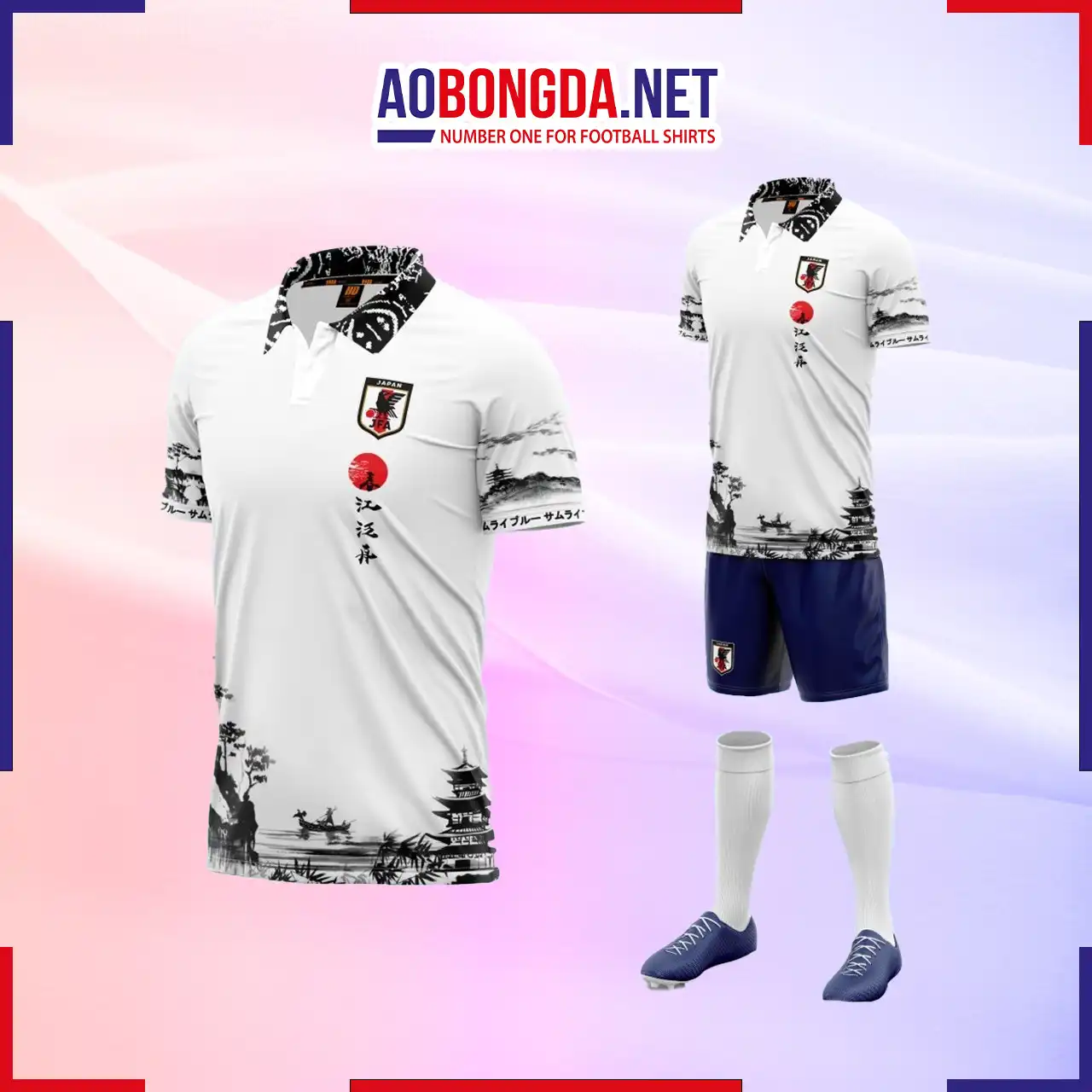 Áo Bóng Đá Đội Tuyển Nhật Trắng 2024 - 2025