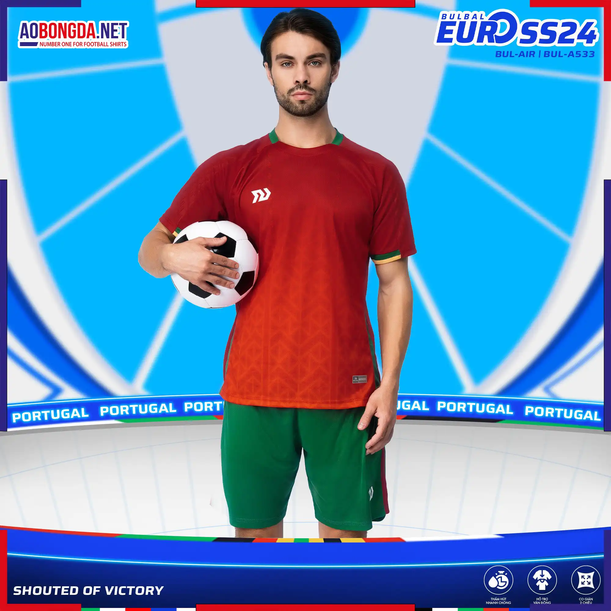 Áo Bóng Đá Không Logo Bulbal Bồ Đào Nha Đỏ 2024