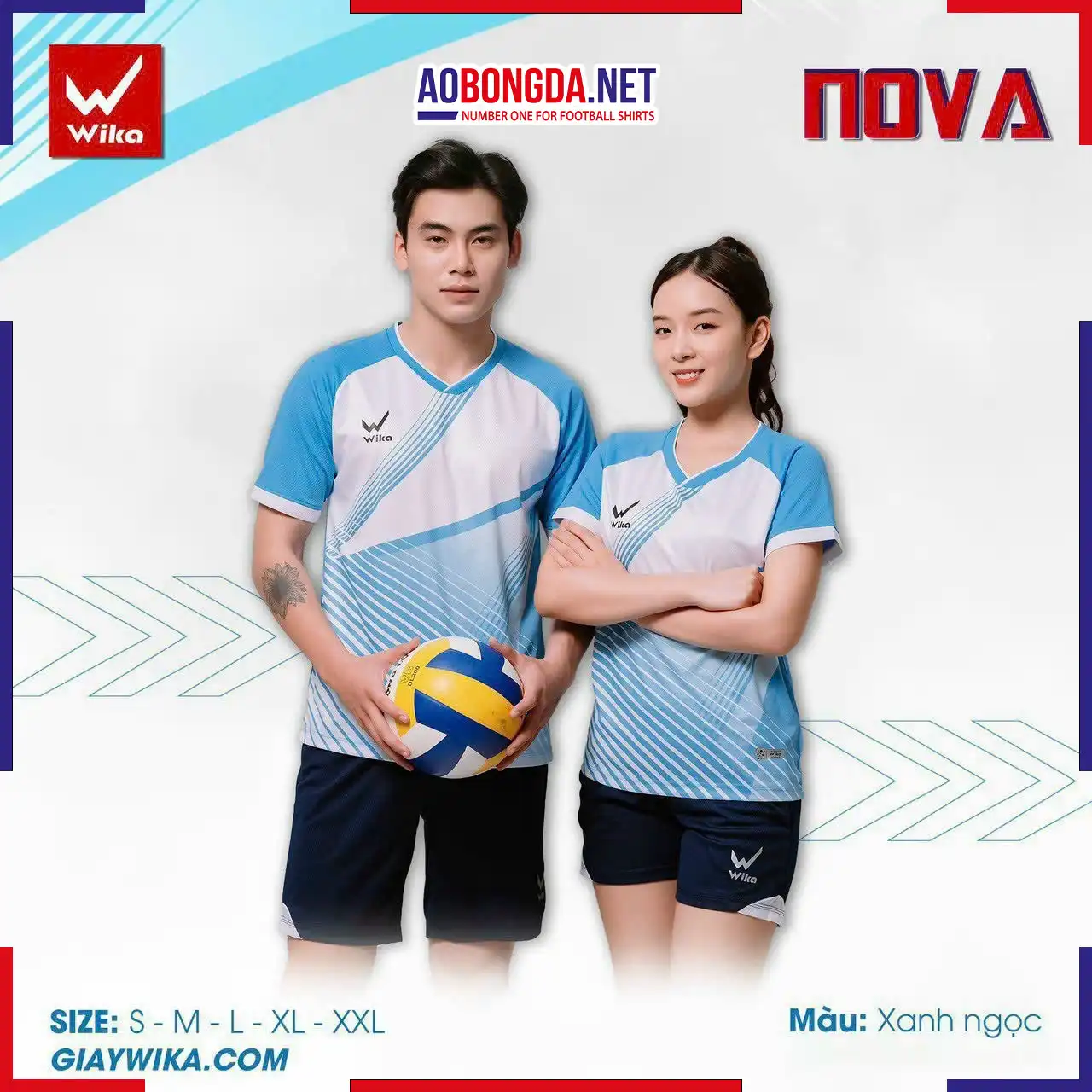 Áo Cầu Lông Wika Nova Màu Xanh Ya