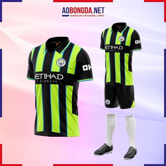 Áo Bóng Đá Câu Lạc Bộ Manchester City Đen Sọc Chuối 2024-2025
