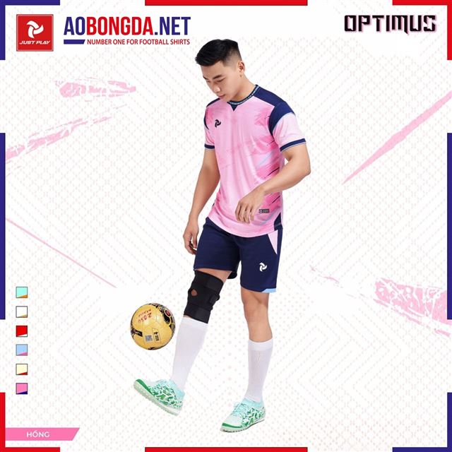 Áo Bóng Đá Không Logo Justplay Optimus Màu Hồng